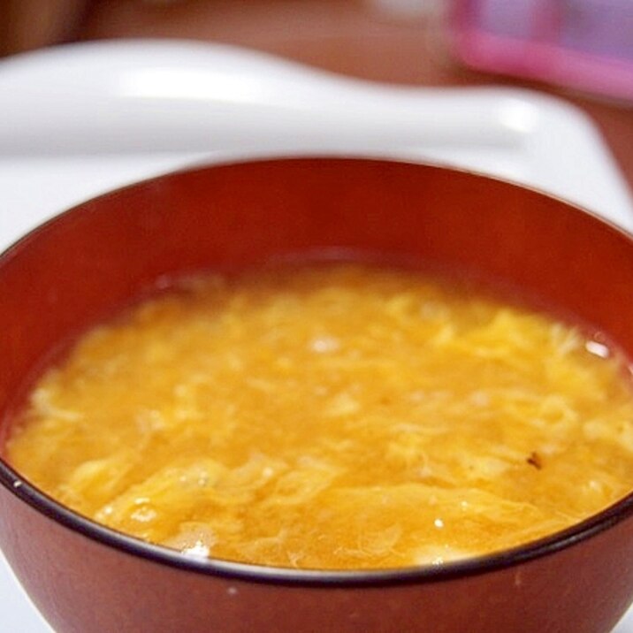 コーンと卵の中華風スープ